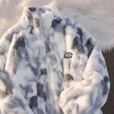 Samira | Neu Frauen Bogen Färbung Lamm Fleece Jacke