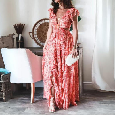 Stilvolles Maxikleid mit Schlitz Coralie