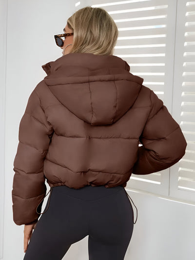 Dana | Ribbed Collar Puffer Jacket
