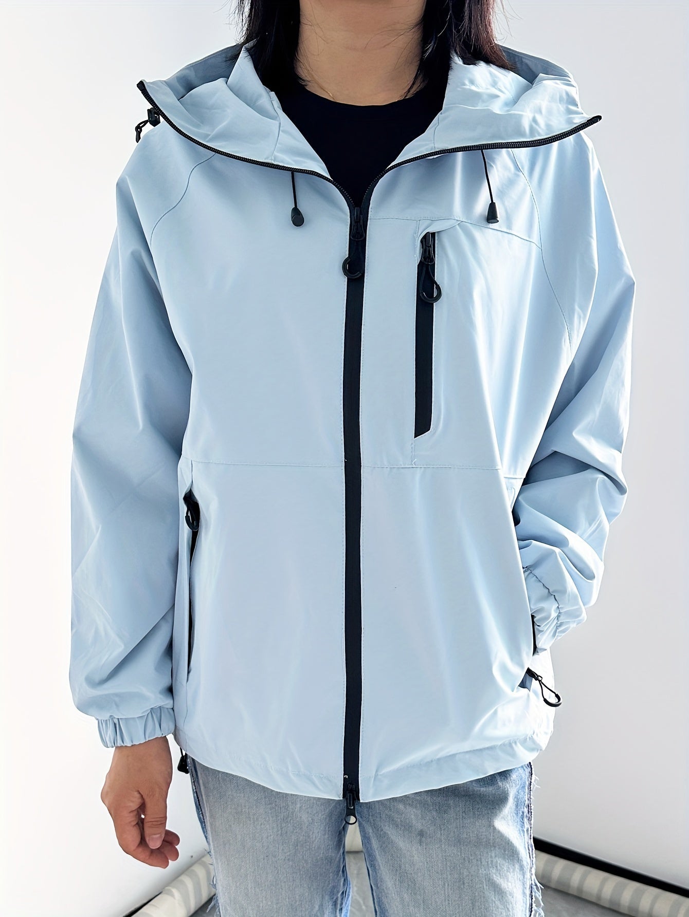 Wetterschutzjacke mit Kapuze für Damen