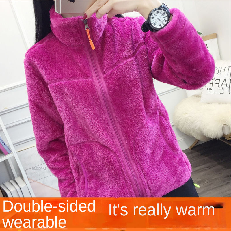 Raffael |  Frauen Männer Doppelseitige Fleecejacke
