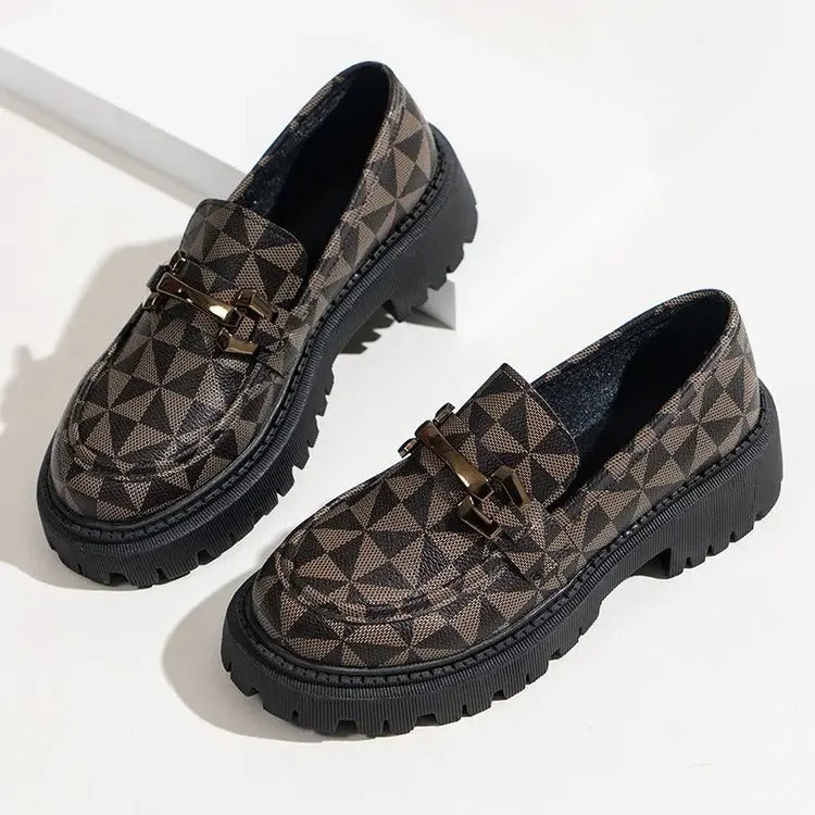 Els - Geometrische Plateau-Loafer für Damen