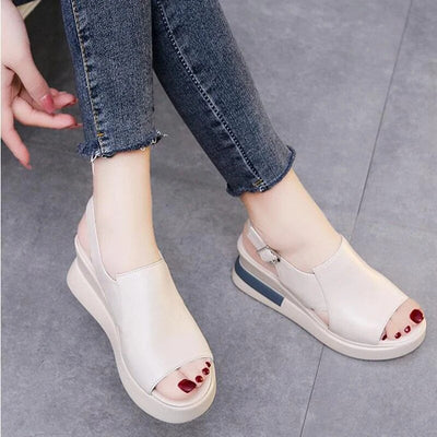 Gerda - Bequeme Plateau Sandalen