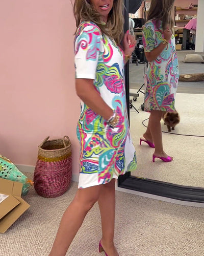 Nadia - Bedrucktes Midi-Kleid
