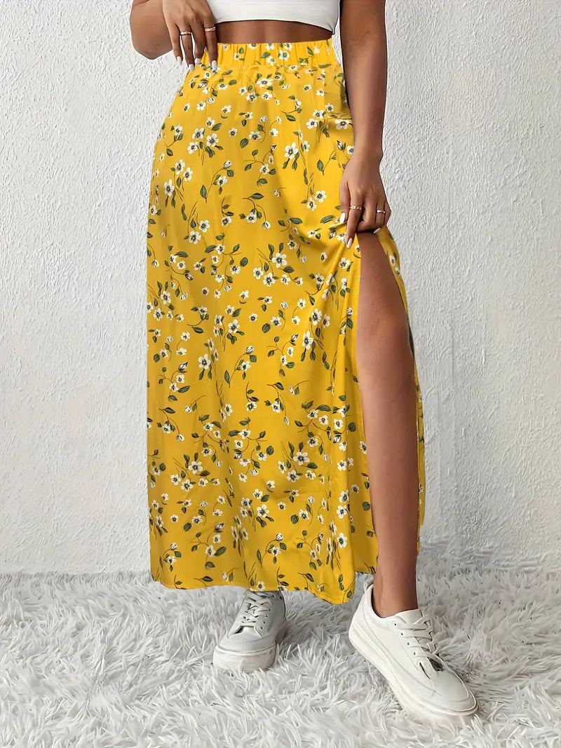 Louvina – Maxirock mit Blumenschlitz