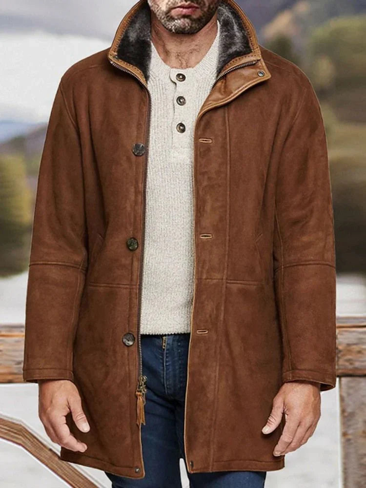 Vintage Wildlederjacke mit Fleecefutter für Herren Albert
