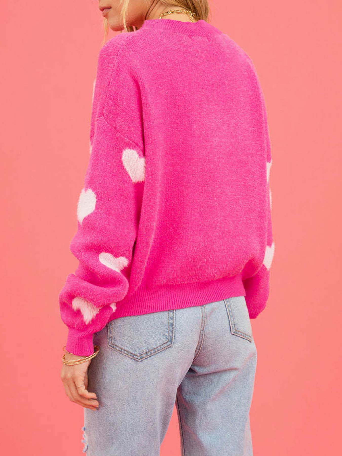 Sacha | Gemütlicher Herz-Gestrickter Pullover