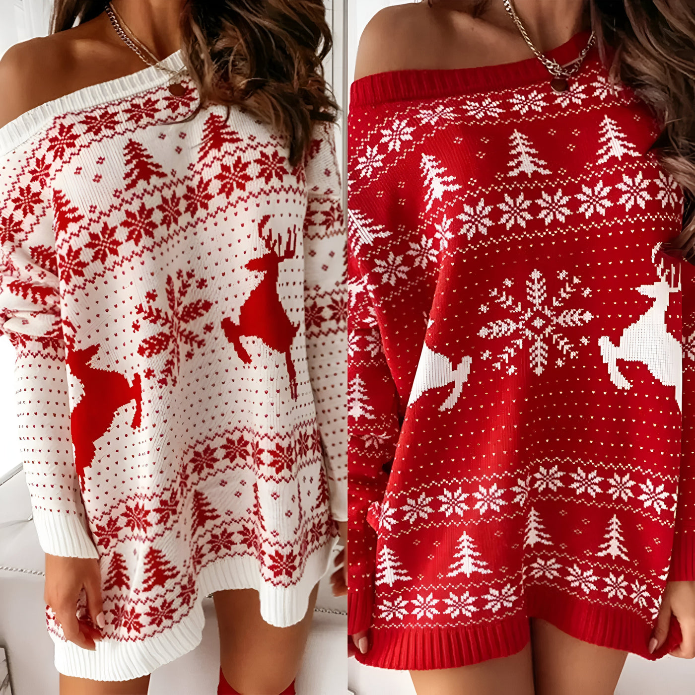 Rahel | Gemütliches Weihnachts-Strickkleid