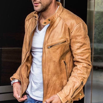 Elegante und Wetterfeste Lederjacke Azlan