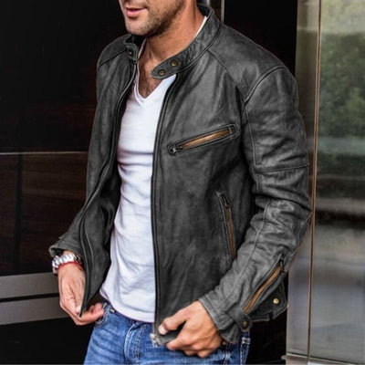 Elegante und Wetterfeste Lederjacke Azlan