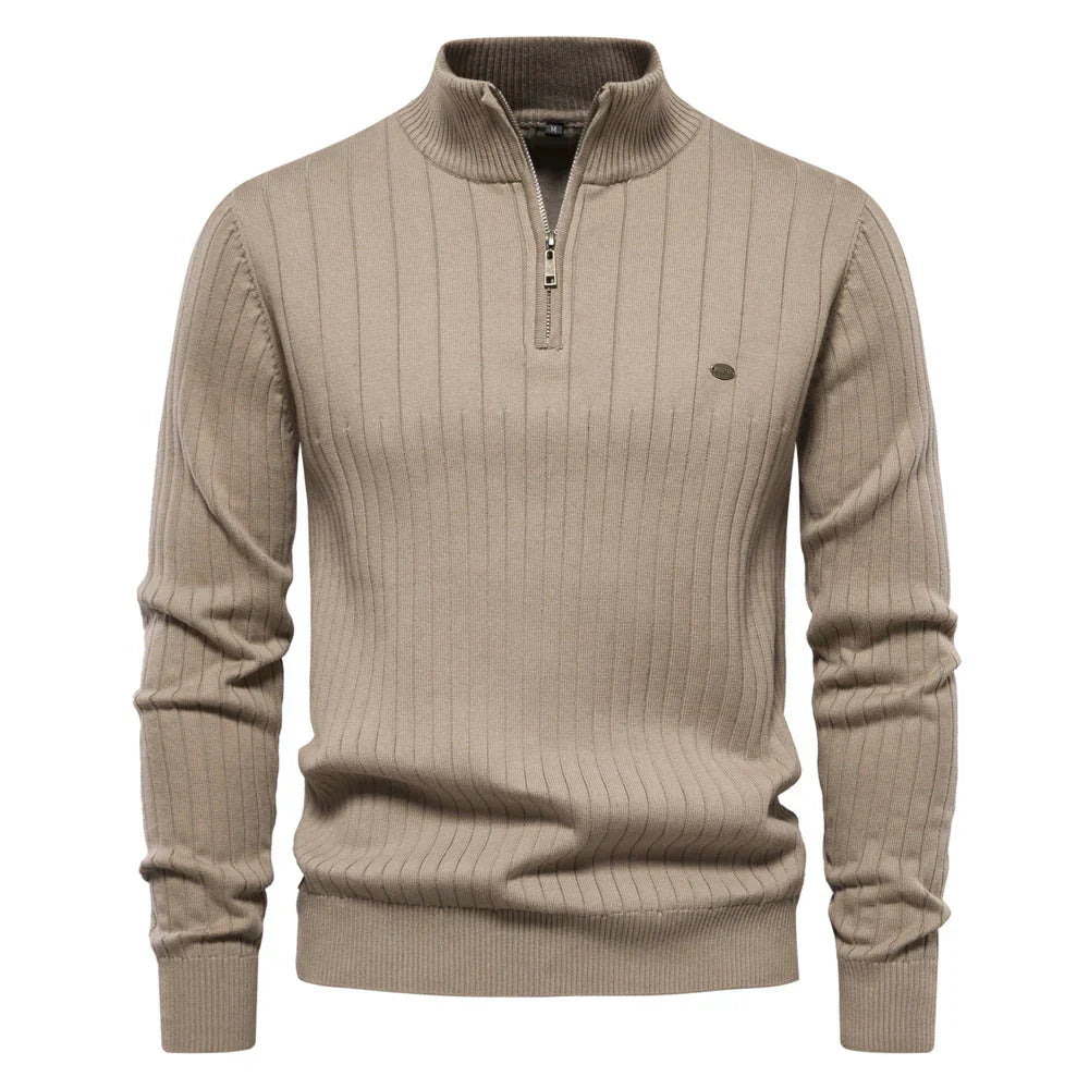 Neuer Herbst Zip Pullover für Herren Aiopeson