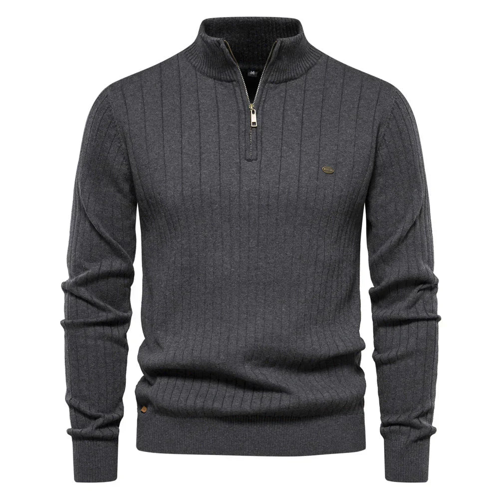 Neuer Herbst Zip Pullover für Herren Aiopeson