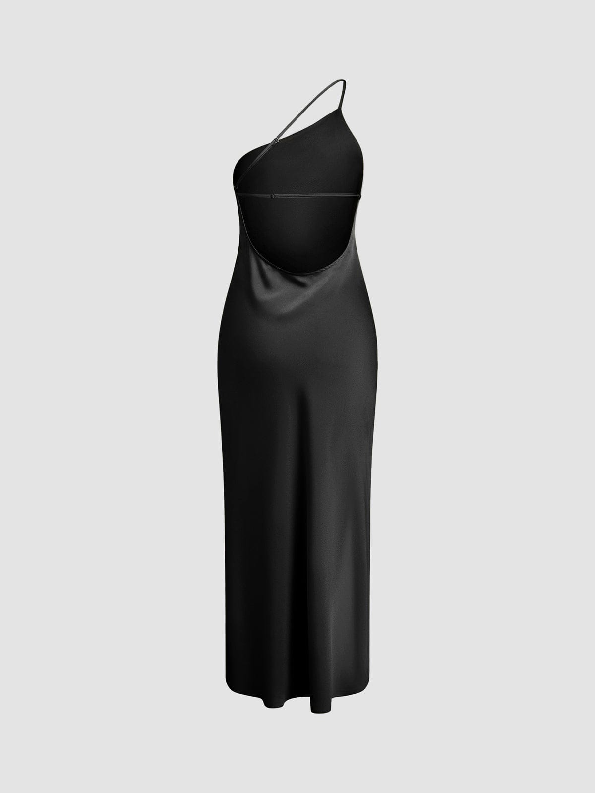 Leonie | Rückenfrei Satin Maxikleid mit zarten Spaghettiträgern – Eleganz & Glamour