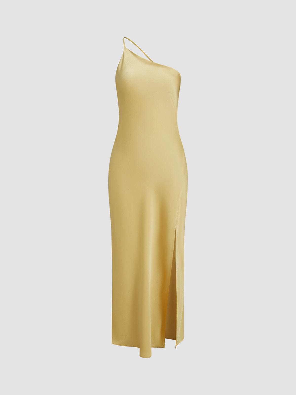 Leonie | Rückenfrei Satin Maxikleid mit zarten Spaghettiträgern – Eleganz & Glamour
