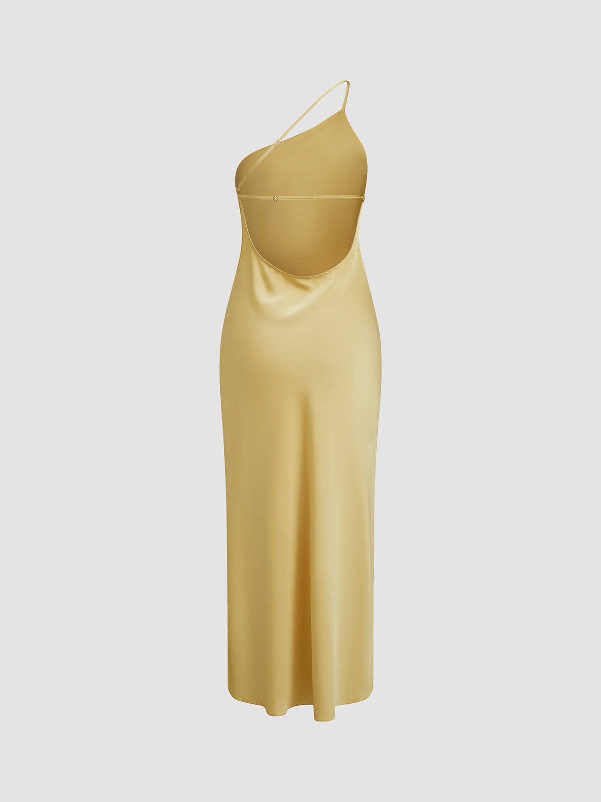 Leonie | Rückenfrei Satin Maxikleid mit zarten Spaghettiträgern – Eleganz & Glamour