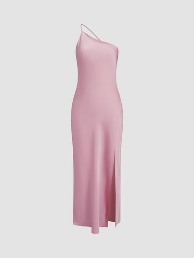 Leonie | Rückenfrei Satin Maxikleid mit zarten Spaghettiträgern – Eleganz & Glamour