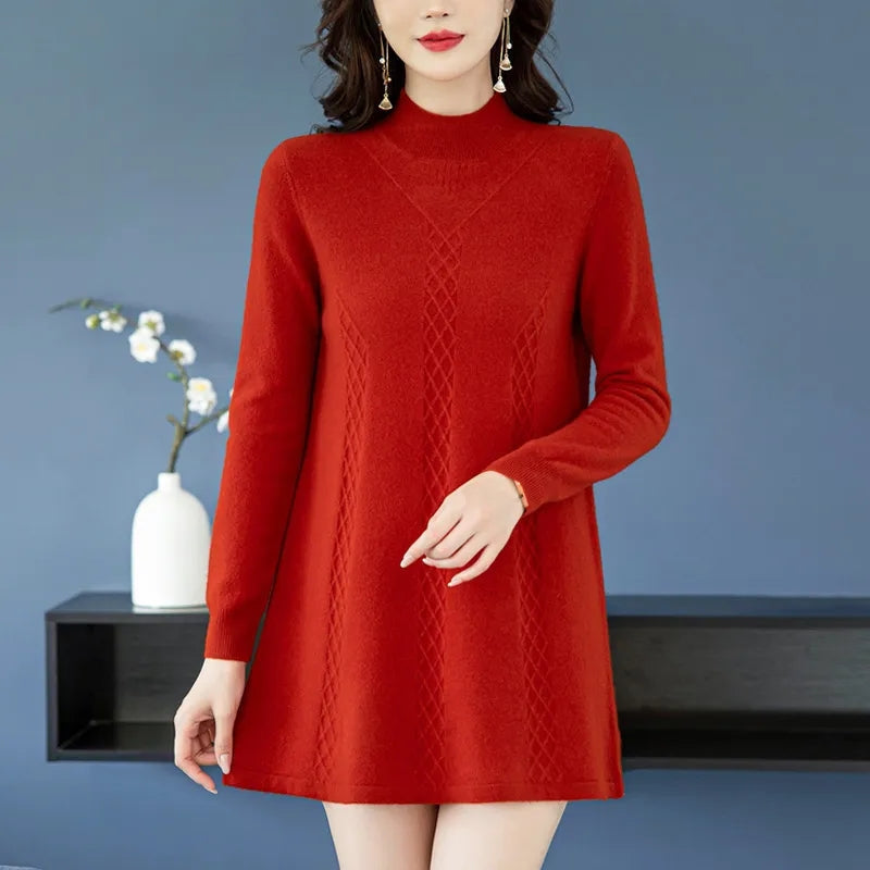 Trystan | Herbst Winter Frauen Pullover Pullover Mittellang Niedrig