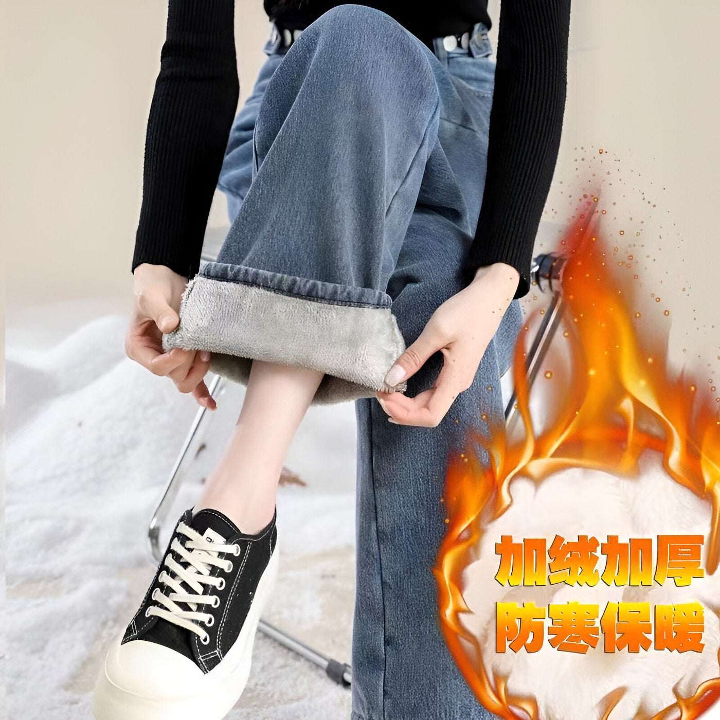 Ricarda | Kuschelige & Stilvolle Fleece-Jeans