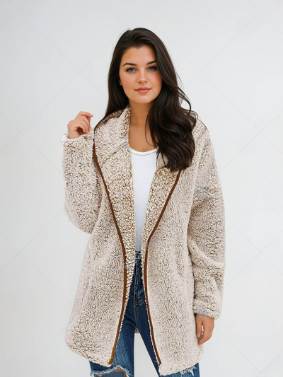 Kassandra® | Plüsch-Winterjacke mit Kapuze