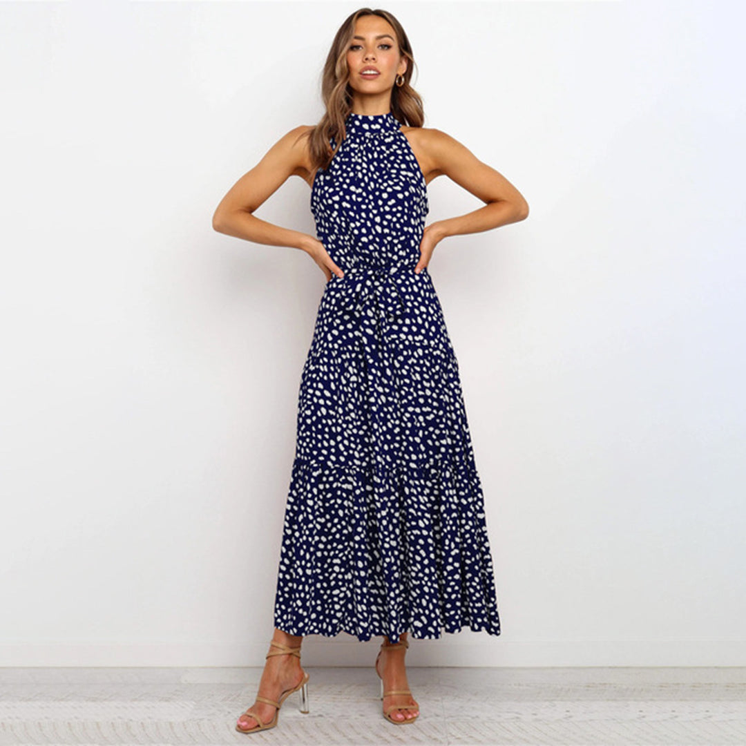 Stilvolles langes Kleid mit Punkten Courtney