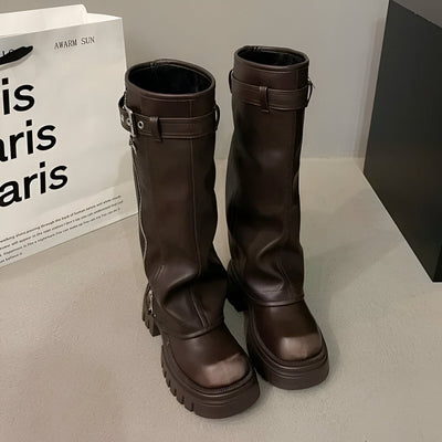 Antoinette | Schicke Winter Bikerstiefel mit stilvollem Akzent
