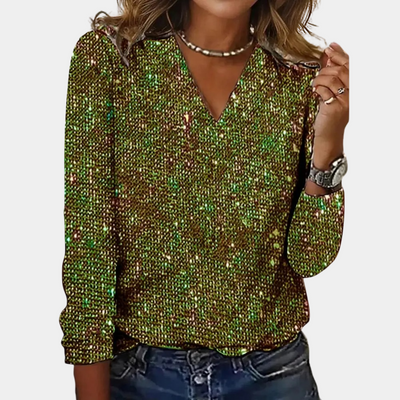 Elysia® | Glitzerndes Oberteil mit V-Ausschnitt