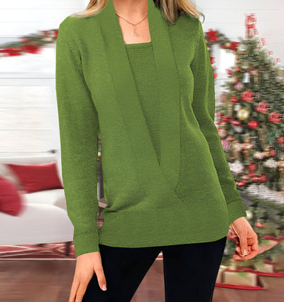 Nina | Eleganter & Bequemer V-Ausschnitt Strickmantel