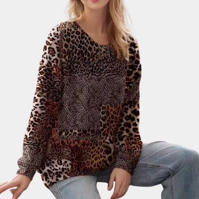 Pullover mit Leopardenmuster für Damen