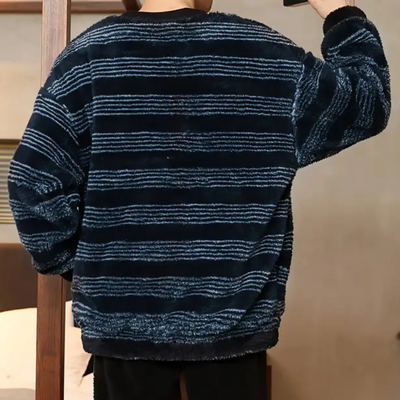 Bequemer Gestreifter Pullover für Herren