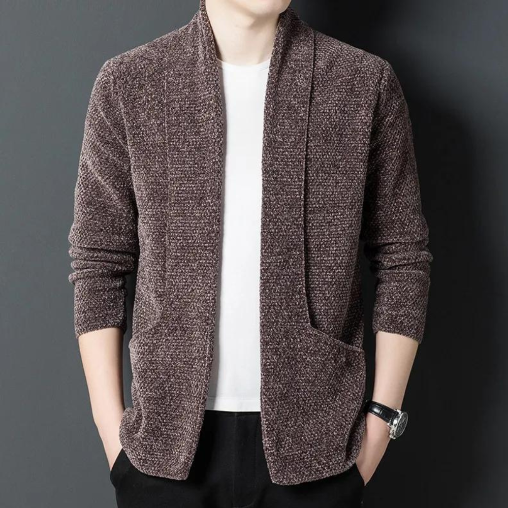 Kuschelige Winter Strickjacke für Herren