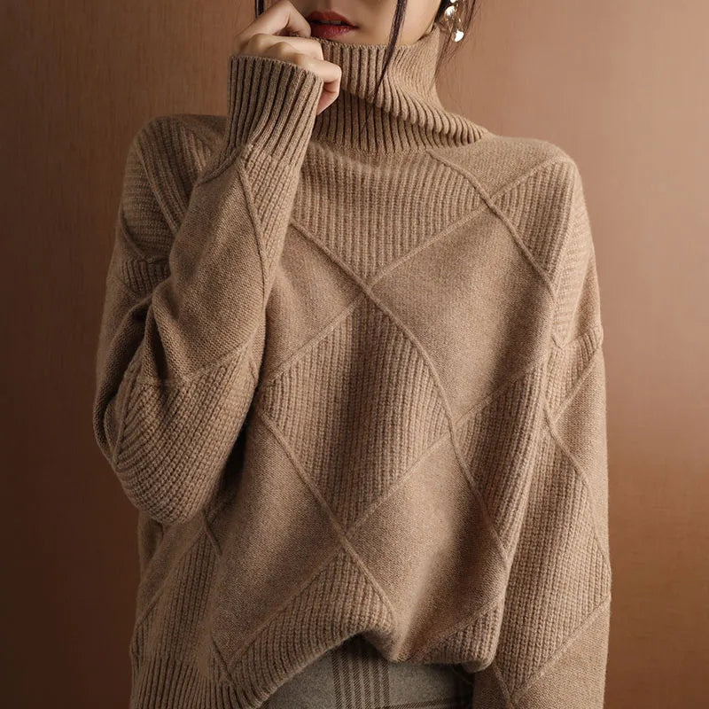 Christina® | Strukturiertes Rollkragenpullover