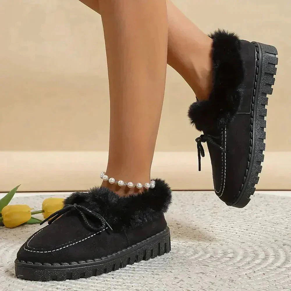 Diena – Eleganter Damen-Loafer mit Pelz