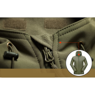 Wasserdichte Militärjacke mit Kapuze Dawson