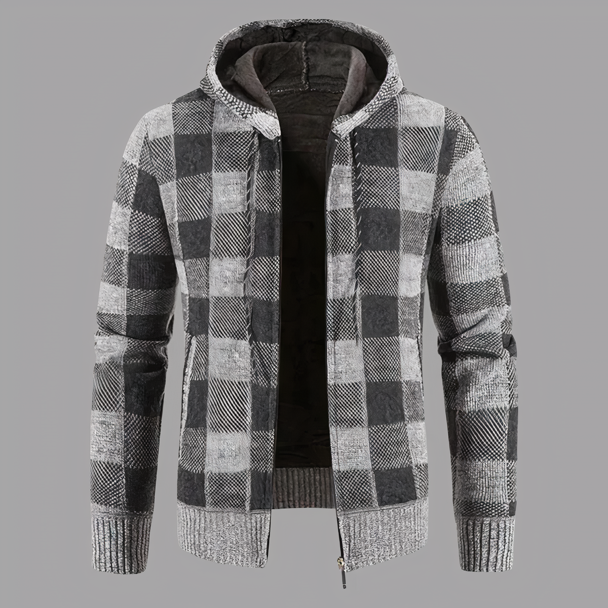 Derwyn Karierter Hoodie