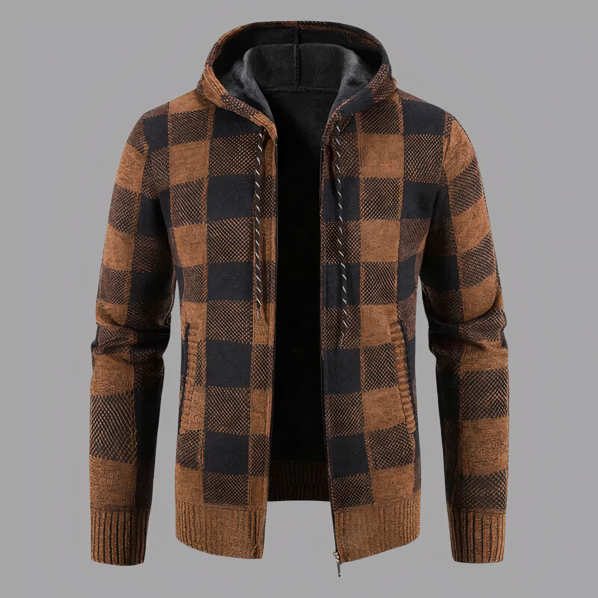 Derwyn Karierter Hoodie