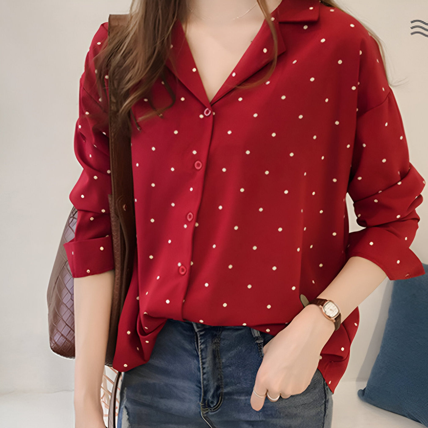 Leandra | Verspielte Polka Dot Bluse