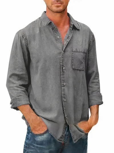 Langarm Denim Hemd Mateo