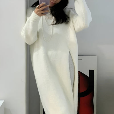 Saskia | Bequemes und stylisches Strickkleid mit V-Ausschnitt