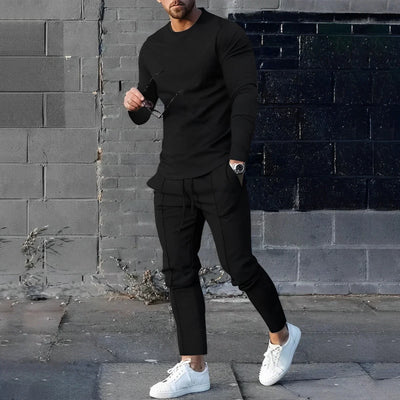 Elegantes Männer Set bestehend aus einem Langarm Pullover und einer Hose Edward