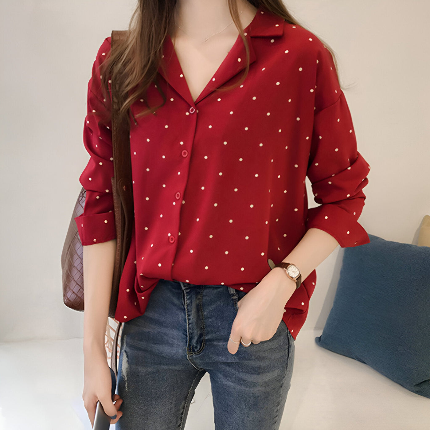 Leandra | Verspielte Polka Dot Bluse