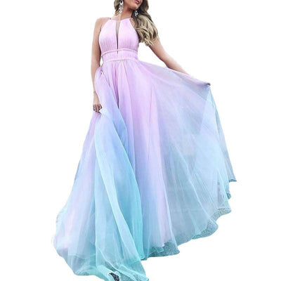 Ellie- Damen Langes Tüllkleid mit fließendem Rock
