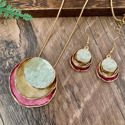 Elegante Vintage Damen Schmuckset mit Choker und Ohrringe