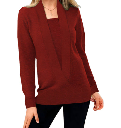 Nina | Eleganter & Bequemer V-Ausschnitt Strickmantel