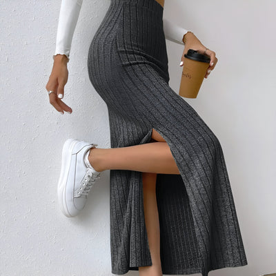 Lavinia | Strickrock mit Hüftschlitz für Frauen
