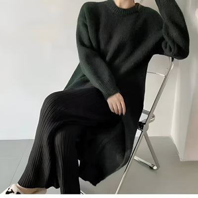 Saskia | Bequemes und stylisches Strickkleid mit V-Ausschnitt