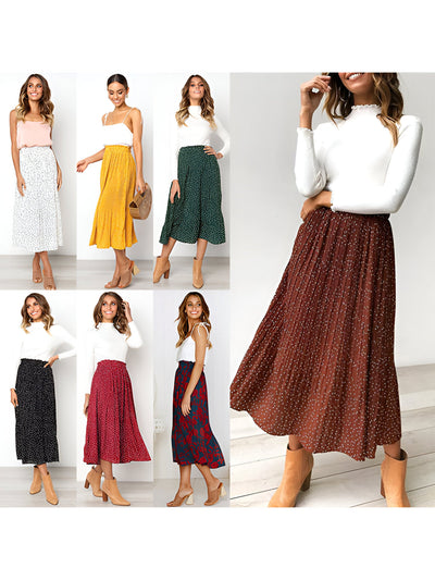 Yasmin |Print Plissee-Midirock für Frauen