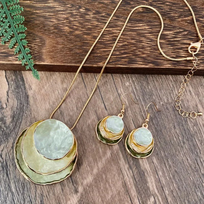 Elegante Vintage Damen Schmuckset mit Choker und Ohrringe