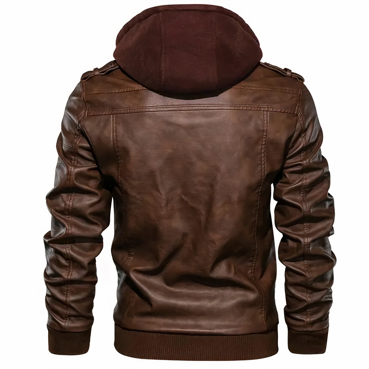 Herren Kunstleder Motorradjacke Grant