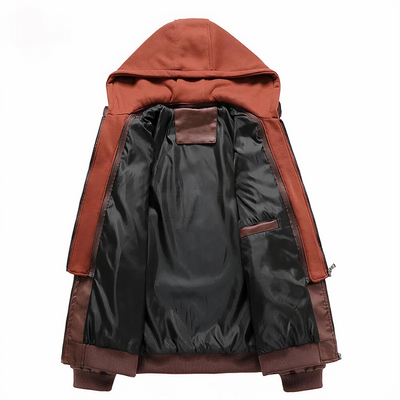 Herren Kunstleder Motorradjacke Grant