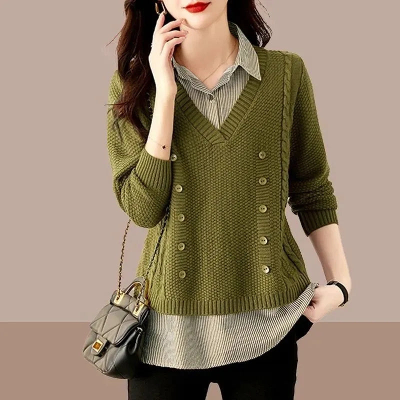 Anden | Zweiteiliger Strickpullover für Frauen